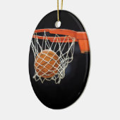 Basketball Keramisch Ornament (Links)
