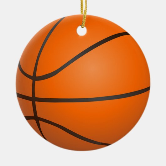 Basketball Keramisch Ornament (Voorkant)