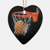 Basketball Keramisch Ornament (Links)