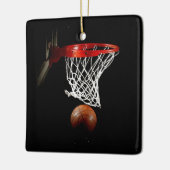 Basketball Keramisch Ornament (Links)