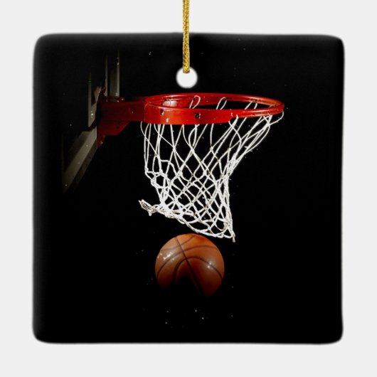 Basketball Keramisch Ornament (Achterkant)