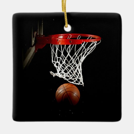 Basketball Keramisch Ornament (Voorkant)