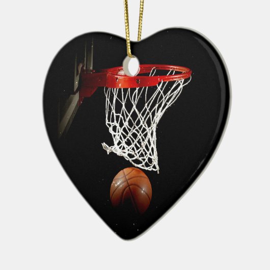 Basketball Keramisch Ornament (Links)