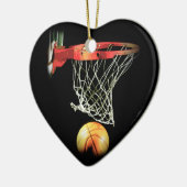 Basketball Keramisch Ornament (Links)