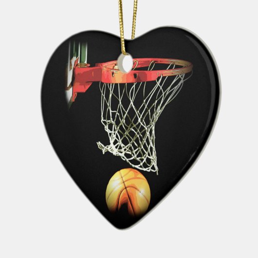 Basketball Keramisch Ornament (Links)