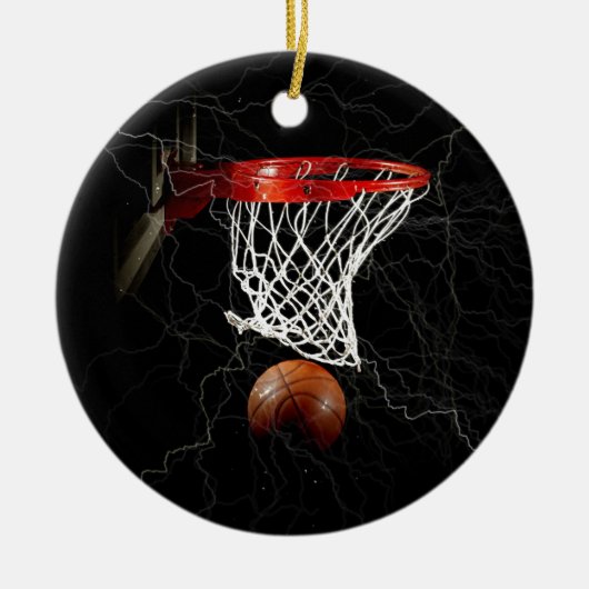Basketball Keramisch Ornament (Voorkant)