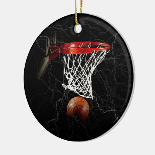 Basketball Keramisch Ornament (Links)