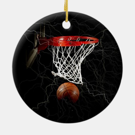 Basketball Keramisch Ornament (Achterkant)