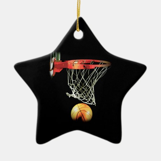 Basketball Keramisch Ornament (Voorkant)