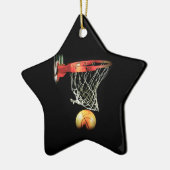 Basketball Keramisch Ornament (Links)