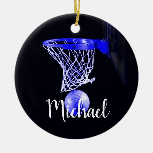 Basketball Keramisch Ornament (Voorkant)