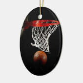 Basketball Keramisch Ornament (Links)