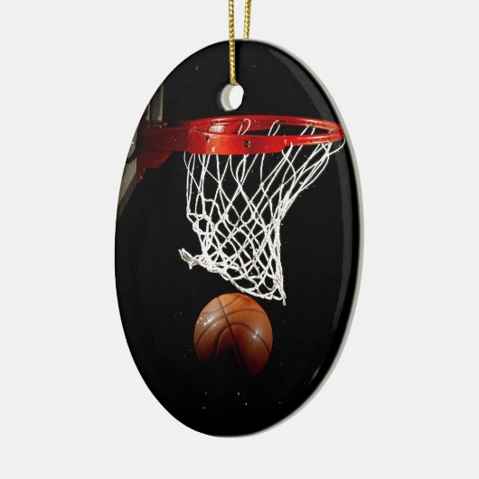 Basketball Keramisch Ornament (Links)