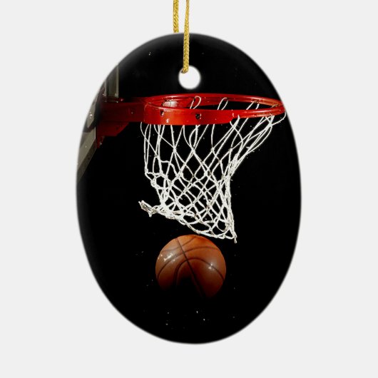 Basketball Keramisch Ornament (Achterkant)