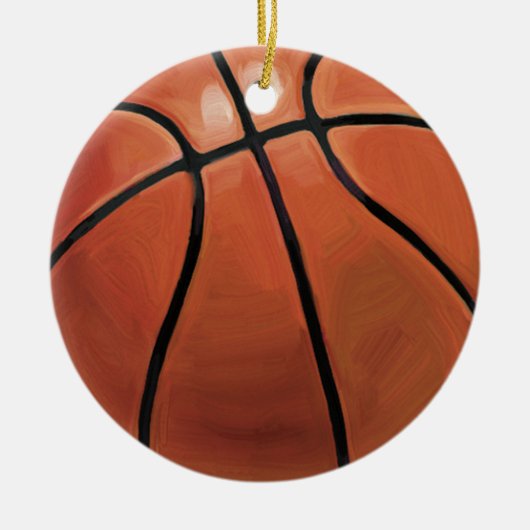 Basketball Keramisch Ornament (Voorkant)
