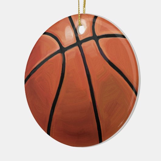 Basketball Keramisch Ornament (Links)