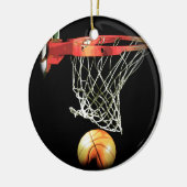 Basketball Keramisch Ornament (Links)