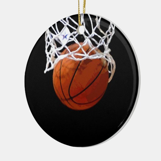 Basketball Keramisch Ornament (Links)