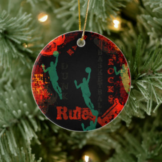 BASKETBALL KERAMISCH ORNAMENT