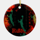 BASKETBALL KERAMISCH ORNAMENT (Voorkant)