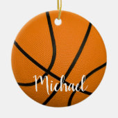 Basketball Keramisch Ornament (Voorkant)