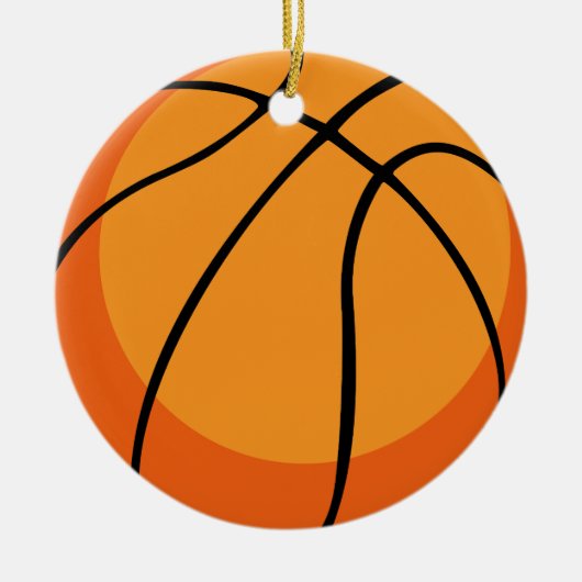 Basketball Keramisch Ornament (Voorkant)