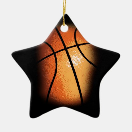 Basketball Keramisch Ornament (Voorkant)