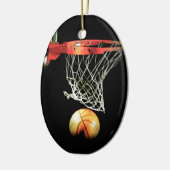 Basketball Keramisch Ornament (Links)