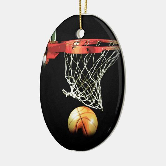 Basketball Keramisch Ornament (Links)