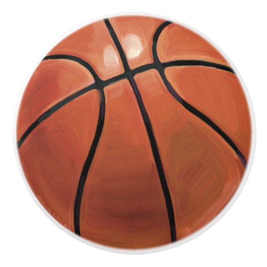 Basketball Keramische Knop (Voorkant)