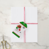 Basketball Kerstmis Cadeaulabel (Met Touw)