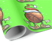 Basketball Kerstmis Cadeaupapier (Rol Hoek)