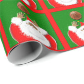 Basketball Kerstmis Cadeaupapier (Rol Hoek)