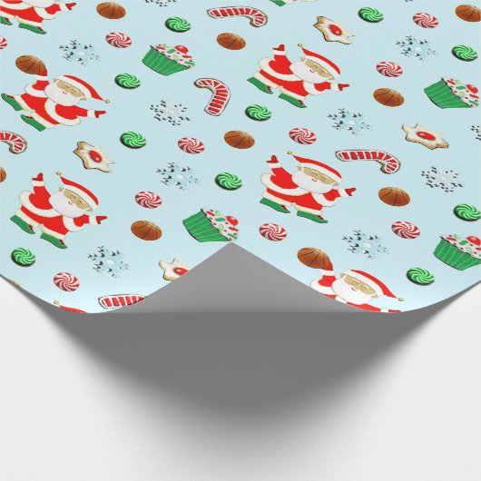 Basketball Kerstmis Cadeaupapier (Hoek)