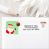 Basketball Kerstmis Etiket (Insitu)