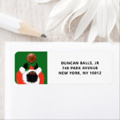 Basketball Kerstmis Etiket (Insitu)