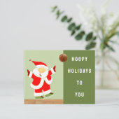 Basketball Kerstmis Feestdagenkaart (Staand voorkant)