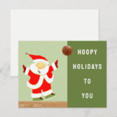 Basketball Kerstmis Feestdagenkaart (Voorkant / Achterkant)