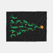 Basketball Kerstmis Fleece Deken (Voorkant (Horizontaal))