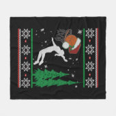 Basketball Kerstmis Fleece Deken (Voorkant (Horizontaal))