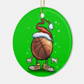 Basketball Kerstmis Keramisch Ornament (Links)