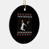 Basketball Kerstmis Keramisch Ornament (Rechts)