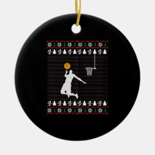 Basketball Kerstmis Keramisch Ornament