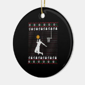 Basketball Kerstmis Keramisch Ornament (Links)