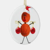 Basketball Kerstmis Keramisch Ornament (Rechts)
