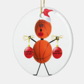 Basketball Kerstmis Keramisch Ornament (Links)