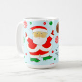 Basketball Kerstmis Koffiemok (Voorkant links)
