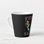 Basketball Kerstmis Latte Mok (Linkerhoek)