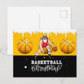 Basketball Kerstmis met Santa Claus Briefkaart (Voorkant / Achterkant)