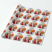 Basketball Kerstmis met Santa Claus Cadeaupapier (Uitgerold)